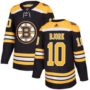 Adidas Boston Bruins No10 Anders Bjork Green Salute to Service Women's Stitched NHL Jersey
