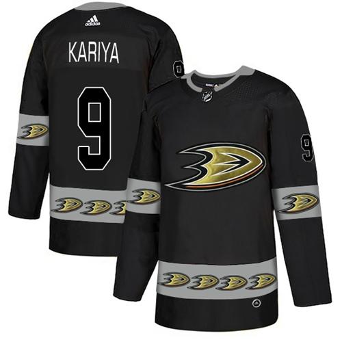 Adidas Ducks #9 Paul Kariya Black Authentic Team Logo Fashion Stitched ...